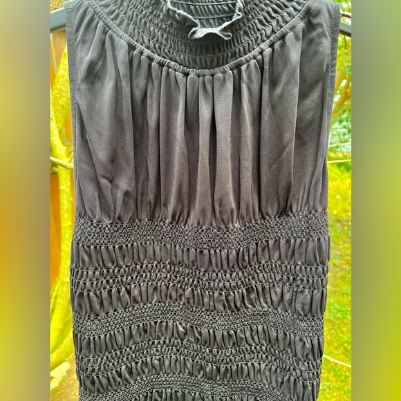 NWOT Frame mock high neck ruched tank blouse top smocked S - Picture 3 of 10